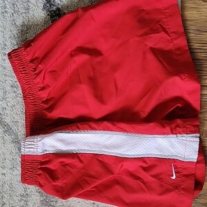 Nike shorts!! Red,white & grey stripe
